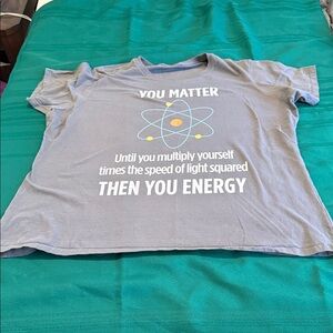 Gray Graphic T-Shirt with Science Print